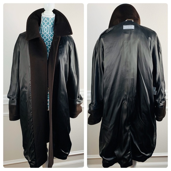 Max Mara Wool Car Coat Overcoat Cocoon Brown 6 - Picture 7 of 8